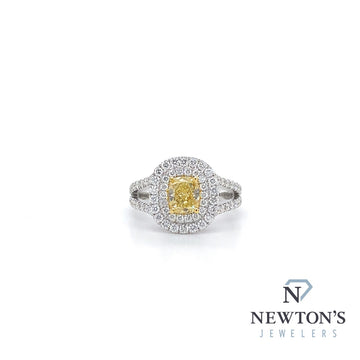 18kt White Gold Fancy Yellow Diamond Fashion Ring (1.86ct TW)