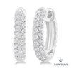 10kt White Gold Pave Diamond Huggies (0.20ct)