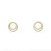 14kt Yellow Gold & Diamond Swirl Earrings