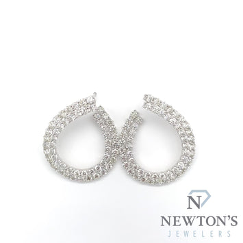 14kt White Gold Diamond Swoop Earring (4.87ct)