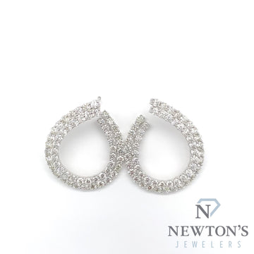 14kt White Gold Diamond Swoop Earring (4.87ct)