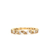 14kt Yellow Gold Diamond Milgrain Stackable Band