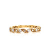 14kt Yellow Gold Diamond Milgrain Stackable Band