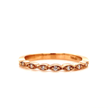 14kt Rose Gold Diamond Stackable Band