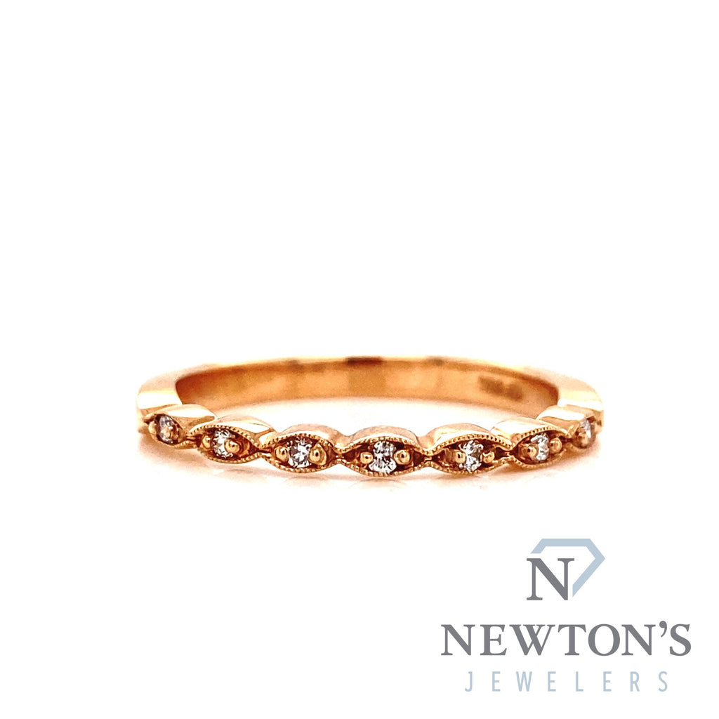 14kt Rose Gold Diamond Stackable Band