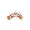 14kt Rose Gold Diamond "Crown" Stackable Band