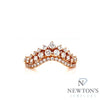 14kt Rose Gold Diamond "Crown" Stackable Band