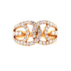 14kt Rose Gold Fashion Interlock Diamond Ring