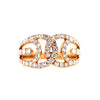 14kt Rose Gold Fashion Interlock Diamond Ring