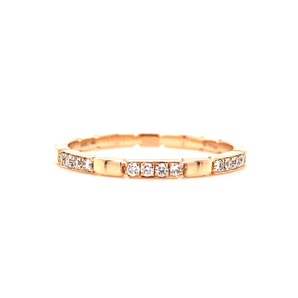 14kt Rose Gold Diamond Stackable Band