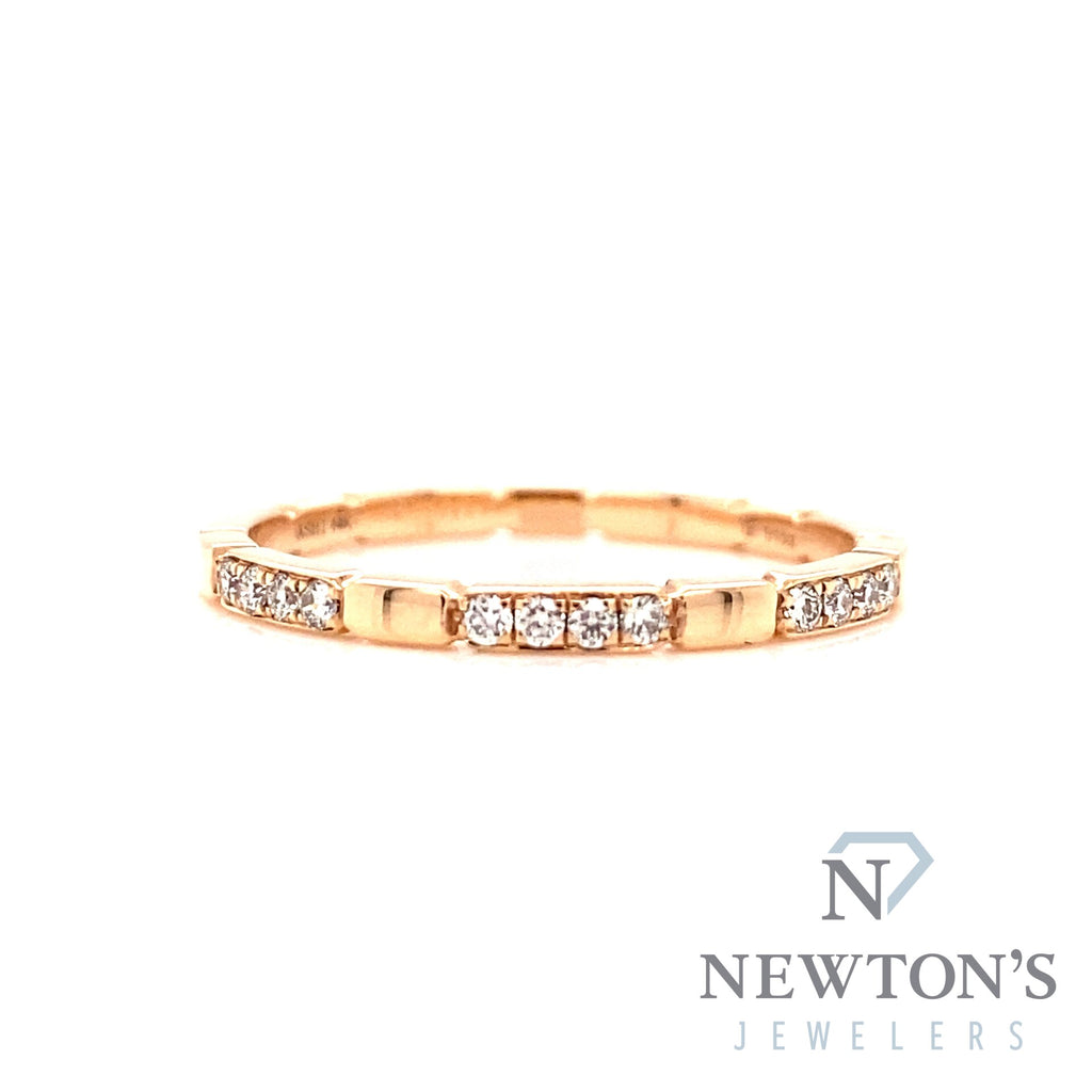 14kt Rose Gold Diamond Stackable Band