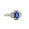 14kt White Gold Sapphire and Diamond Ring