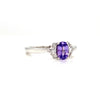 14kt White Gold Lilac Sapphire and Diamond Fashion Ring