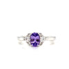 14kt White Gold Lilac Sapphire and Diamond Fashion Ring