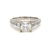 14kt White Gold Princess Cut Diamond Engagement Ring (1.42ct)