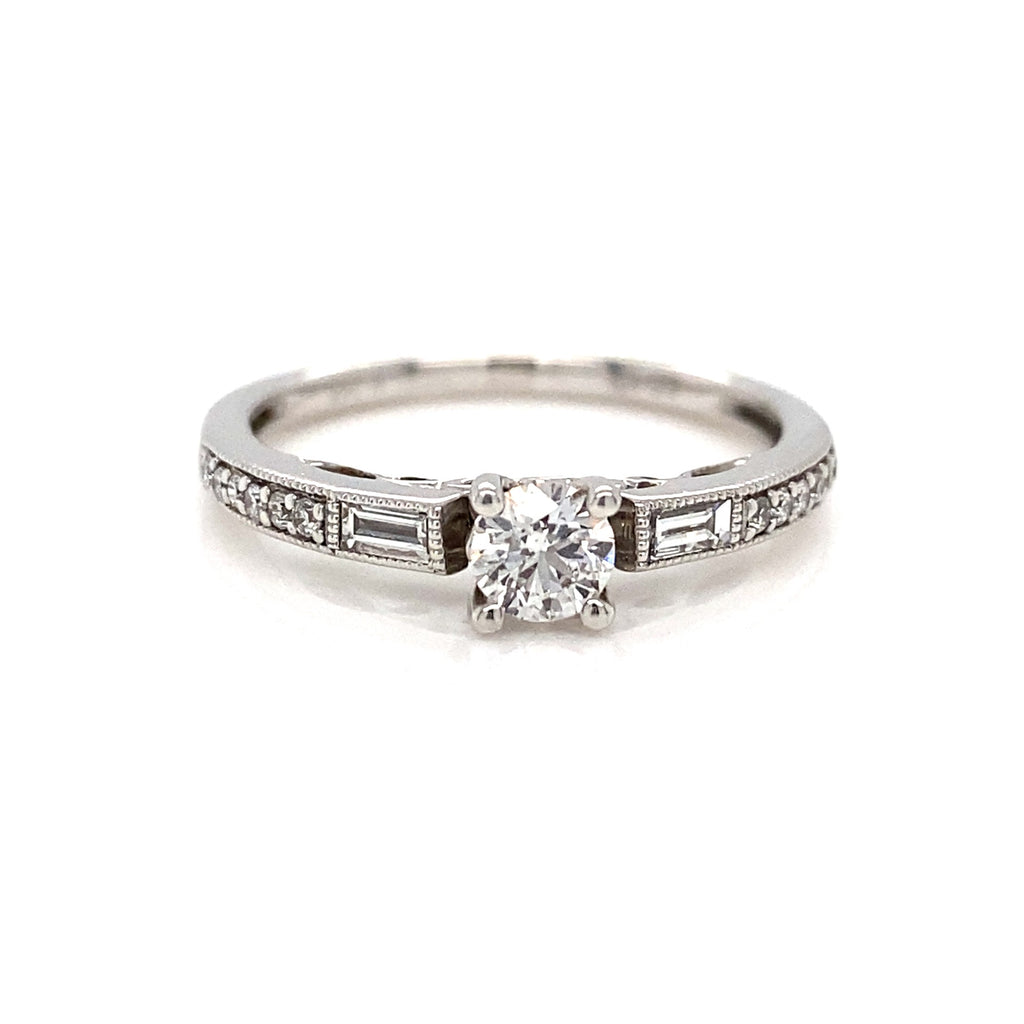 14kt White Gold Diamond Engagement Ring