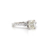 14kt White Gold Cushion Cut Diamond Engagement Ring