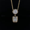 18kt Yellow Gold Diamond Illusion Drop Down Pendant (1.15ct)