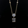 18kt Yellow Gold Diamond Illusion Drop Down Pendant (1.15ct)