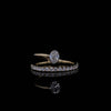 18kt Yellow Gold Oval Diamond Asymmetrical Fashion Ring (0.65ct)