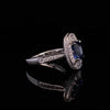 18kt White Gold Sapphire & Diamond Couture Fashion Ring