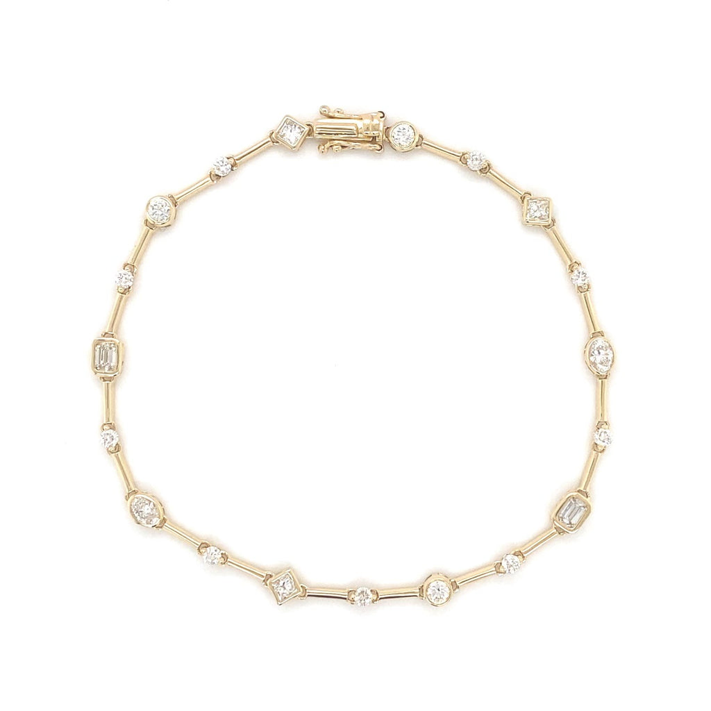 14kt Yellow Gold Mixed Diamond Bracelet (1.20ct)