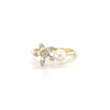 10kt Yellow Gold Diamond Flower & Pearl Fashion Ring (0.20ct)