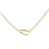 18kt Yellow Gold Diamond Carabiner Chain Necklace (0.75ct)