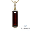 14kt Yellow Gold Garnet & Diamond Pendant Necklace (Pendant Only)