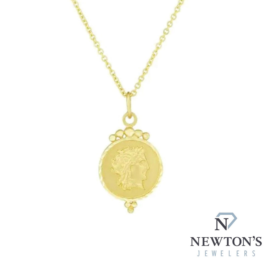 14kt Yellow Gold Roman Coin Chain (18")