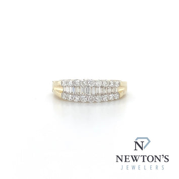 14kt Yellow Gold Stacked Diamond Fashion Band