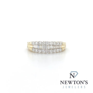 14kt Yellow Gold Stacked Diamond Fashion Band