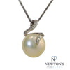 14kt White Gold Ribbon Pearl Pendant (Pendant Only)