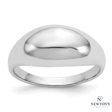 14kt White Gold Dome Style Fashion Ring