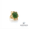 Estate 14kt Yellow Gold Jade Cabochon Vintage Statement Ring