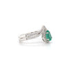 14kt White Gold Emerald and Diamond Ring