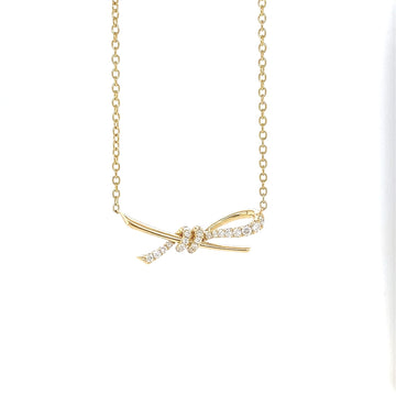 18kt Yellow Gold Couture Tied With Love Diamond Pendant
