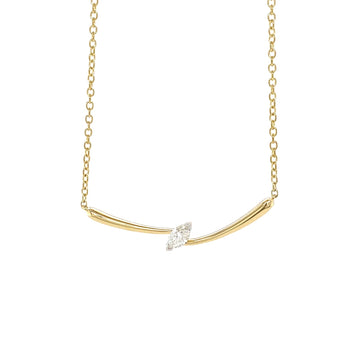 18kt Yellow Gold Marquise Cut Diamond Necklace