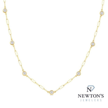 14kt Yellow Gold Diamond Paperclip Chain (1.00ct)