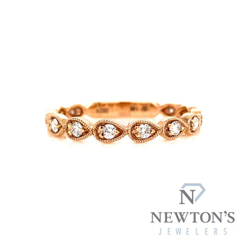 14kt Rose Gold Diamond Stackable Band