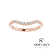 14kt Rose Gold Diamond Contour Stackable Ring (0.12ct)