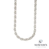 14kt White Gold Wheat Chain Necklace (24")