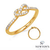 14kt Yellow Gold Diamond Knot Fashion Ring