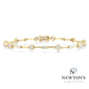 14kt Yellow Gold Mixed Shape Bezel Set Diamond Bracelet (1.20ct)