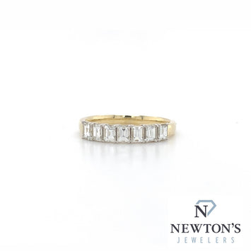 14kt Yellow Gold Emerald Cut Diamond Stackable Fashion Band (0.83ct)