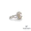 14kt White and Yellow Gold Princess-cut Diamond Engagement Ring