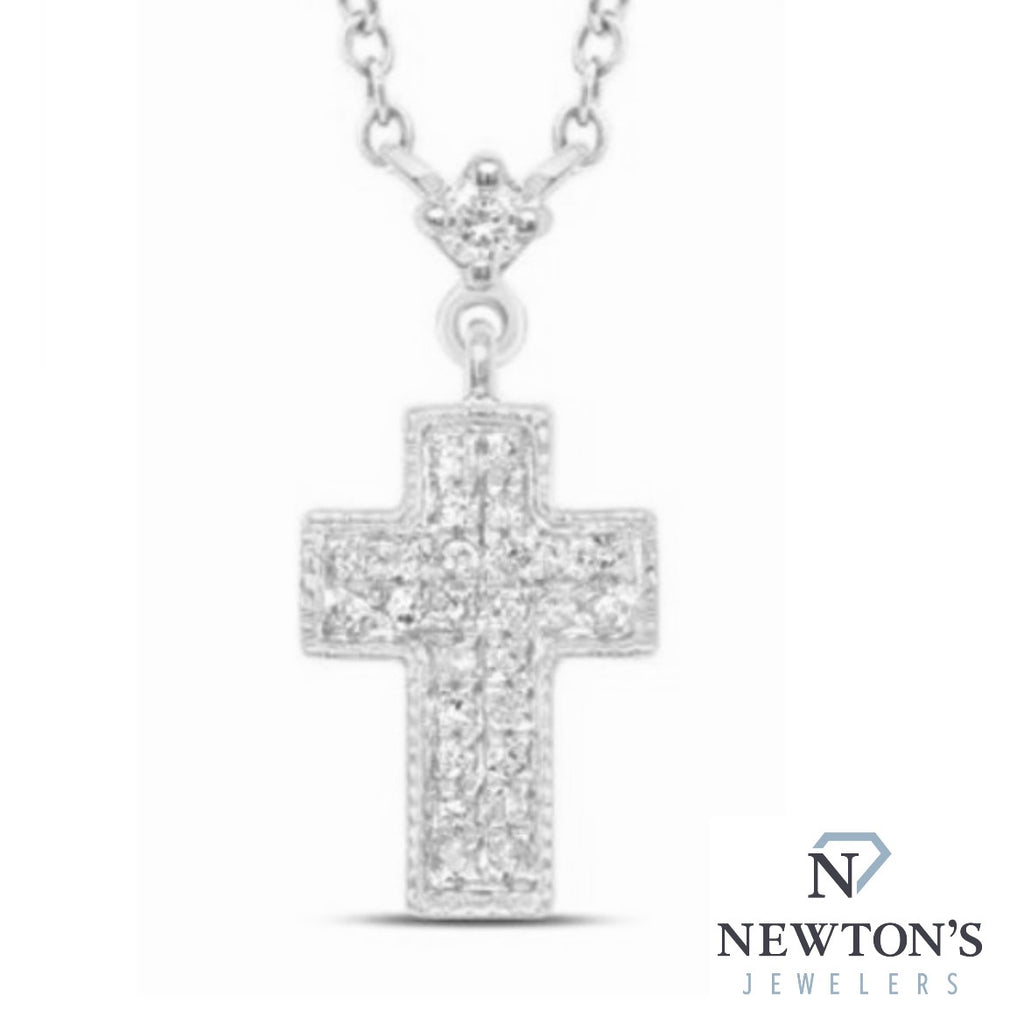 10kt White Gold Diamond Cross Pendant (0.13ct)