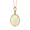 14kt Yellow Gold Australian Opal and Diamond Necklace