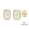 10kt Yellow Gold Emerald Cut Diamond Ear Studs (0.20ct TW)