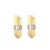 18kt Yellow Gold Diamond Knife Huggie Hoops